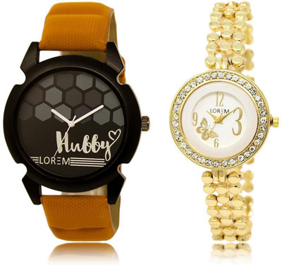 

LOREM Watch-32-203 COMBO Multicolor Round Boy's & Girl's Metal Bracelet & Leather Watch - For Men & Women