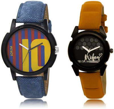 

LOREM SR-10-235 Attractive Multicolor Round Boy's & Girl's Leather Watch - For Men