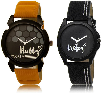 

LOREM FZ-32-234 COMBO Black Round Boy's & Girl's Leather Watch - For Men & Women