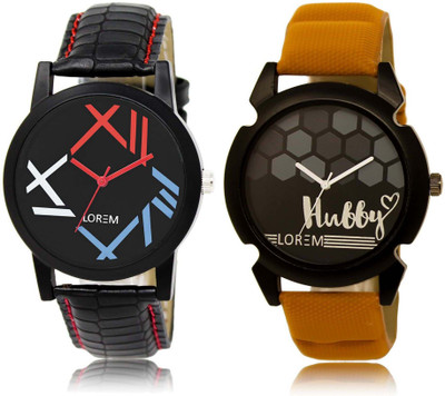 

LOREM watch-12-32 Designer Multicolor Round Boy's Leather Watch - For Men
