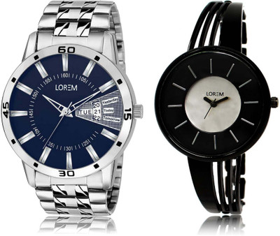 

LOREM watch102-212 Designer Multicolor Round Boy's & Girl's Metal Bracelet Hybrid Watch - For Men & Women