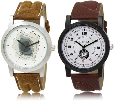 

LOREM Watch-9-11 Designer Multicolor Round Boy's Leather Watch - For Men