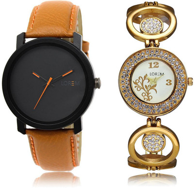 

LOREM Watch-20-204 COMBO Multicolor Round Boy's & Girl's Metal Bracelet & Leather Watch - For Men & Women