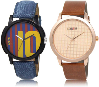 

LOREM SR-10-34 Attractive Multicolor Round Boy's Leather Watch - For Men