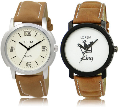 

LOREM Watch-16-18 COMBO Multicolor Round Boy's Leather Watch - For Men