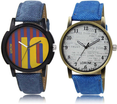 

LOREM SR-10-28 Attractive Multicolor Round Boy's Leather Watch - For Men