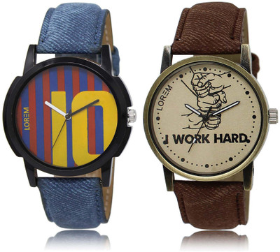 

LOREM SR-10-29 Attractive Multicolor Round Boy's Leather Watch - For Men