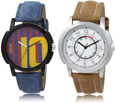 

LOREM OM-10-17 Designer Multicolor Round Boy's Leather Watch - For Men