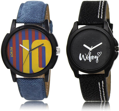 

LOREM FZ-10-234 COMBO Multicolor Round Boy's & Girl's Leather Watch - For Men & Women