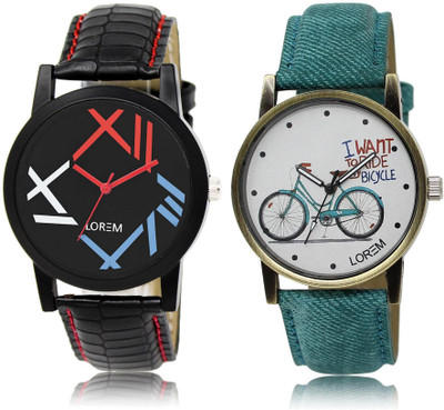 

LOREM FZ-12-229 COMBO Multicolor Round Boy's & Girl's Leather Watch - For Men & Women
