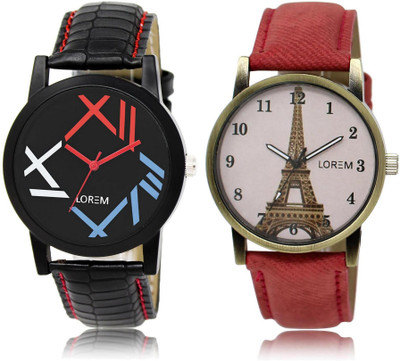 

LOREM Watch-12-230 COMBO Multicolor Round Boy's & Girl's Leather Watch - For Men & Women