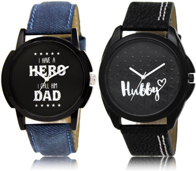 

LOREM FZ-7-31 COMBO Black Round Boy's Leather Watch - For Men