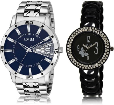 

LOREM SR-102-201 Attractive Blue Round Boy's & Girl's Metal Bracelet Watch - For Men & Women