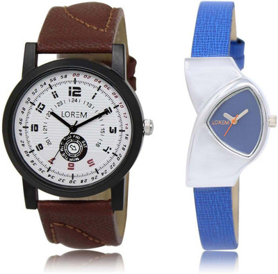 

LOREM watch-11-208 Designer Multicolor Triangle & Round Boy's & Girl's Leather Watch - For Men & Women