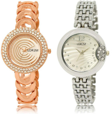 

LOREM watch202-227 Designer Multicolor Round Girl's Metal Bracelet Watch - For Women