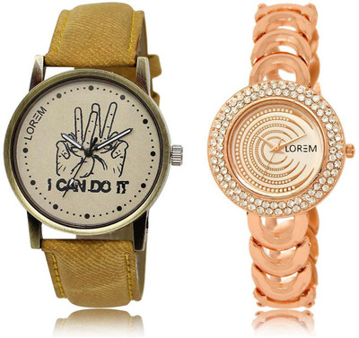 

LOREM watch-30-202 Designer Multicolor Round Boy's & Girl's Metal Bracelet & Leather Watch - For Men & Women