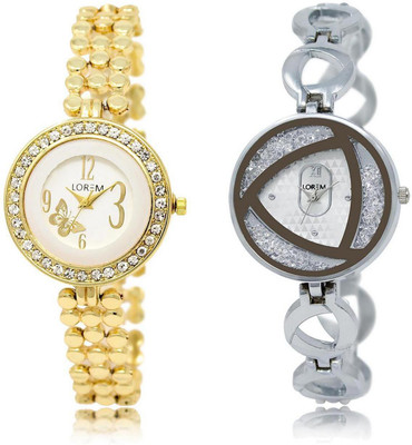 

LOREM FZ-203-240 COMBO Multicolor Round Girl's Metal Bracelet Watch - For Women