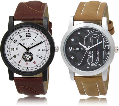 

LOREM watch-11-14 Designer Multicolor Round Boy's Leather Watch - For Men