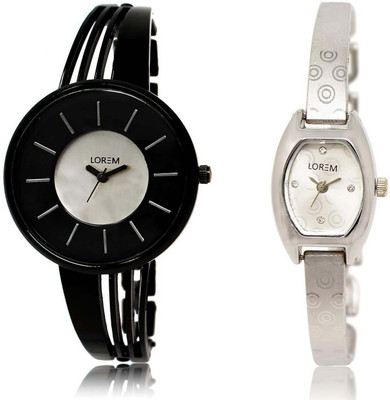 

LOREM OM-212-219 Designer Multicolor Contemporary & Round Girl's Metal Bracelet Watch - For Women