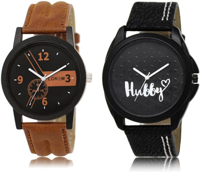 

LOREM 1-31 COMBO Black Round Boy's Leather Watch - For Men