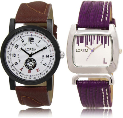 

LOREM SR-11-207 Attractive Multicolor Round Boy's & Girl's Leather Watch - For Men & Women