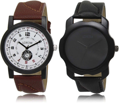 

LOREM watch-11-22 Designer Multicolor Round Boy's Leather Watch - For Men