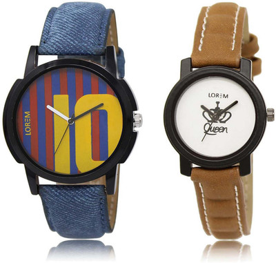 

LOREM SR-10-209 Attractive Multicolor Round Boy's & Girl's Leather Watch - For Men & Women