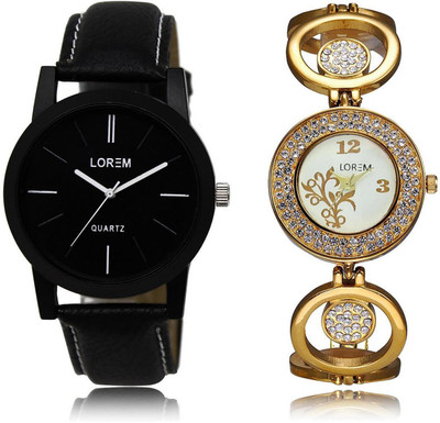 

LOREM Watch-5-204 COMBO Multicolor Round Boy's & Girl's Metal Bracelet & Leather Watch - For Men & Women