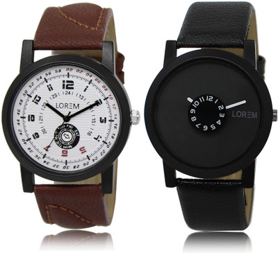 

LOREM Watch-11-25 COMBO Multicolor Round Boy's Leather Watch - For Men