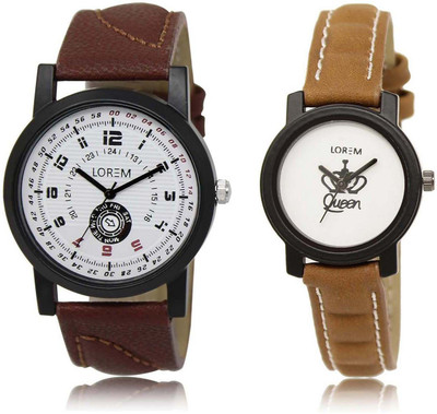 

LOREM SR-11-209 Attractive Multicolor Round Boy's & Girl's Leather Watch - For Men & Women