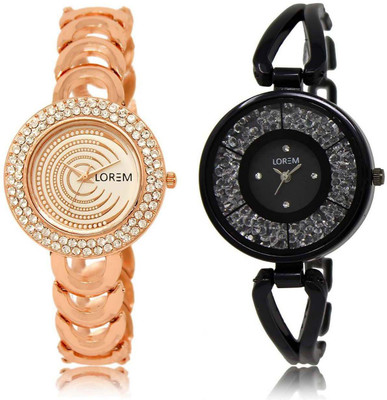 

LOREM watch 202-211 Designer Multicolor Round Girl's Metal Bracelet Watch - For Women
