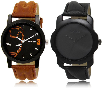 

LOREM FZ-4-22 COMBO Black Round Boy's Leather Watch - For Men