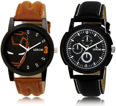 

LOREM FZ-4-13 COMBO Multicolor Round Boy's Leather Watch - For Men