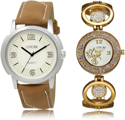 

LOREM Watch-16-204 COMBO Multicolor Round Boy's & Girl's Metal Bracelet & Leather Watch - For Men & Women