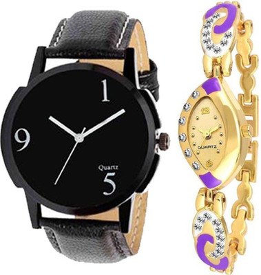 

Miss Perfect Designer Couple Combo Pack 2 Leather & Metal Belt Watch For Men & Women ODOVAL06 Watch - For Couple Watch - For Couple