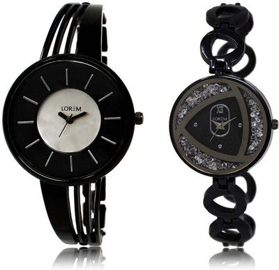 

LOREM watch212-237 Designer Multicolor Round Girl's Metal Bracelet Watch - For Women