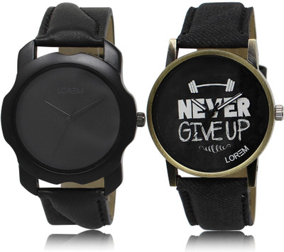 

LOREM -22-27 COMBO Black Round Boy's Leather Watch - For Men