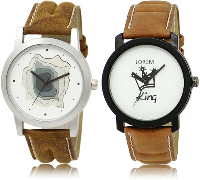 

LOREM Watch-9-18 Designer Multicolor Round Boy's Leather Watch - For Men