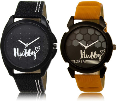 

LOREM watch31-32 Designer Black Round Boy's Leather Watch - For Men