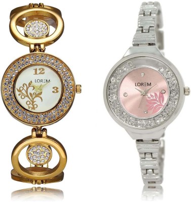 

LOREM SR-204-226 Attractive Multicolor Round Girl's Metal Bracelet Watch - For Women