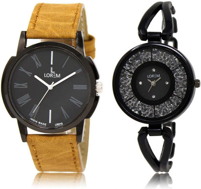 

LOREM watch Black Round Boy's Leather Watch - For Men & Women