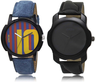 

LOREM Watch-10-22 Designer Multicolor Round Boy's Leather Watch - For Men