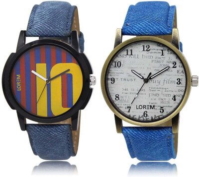 

LOREM watch-10-28 Designer Multicolor Round Boy's Leather Watch - For Men