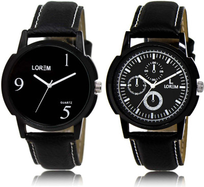 

LOREM watch-6-13 Designer Multicolor Round Boy's Leather Watch - For Men