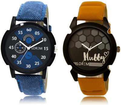 

LOREM FZ-2-32 COMBO Black Round Boy's Leather Watch - For Men