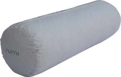 

Rumi Yoga Cotton Bolster Round - Stone 27 x 9 x 9 Yoga Blocks(Grey Pack of 1), Stone grey