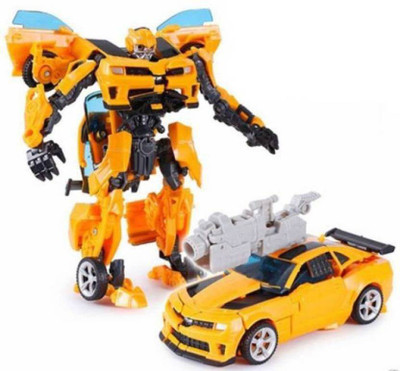 

Civil BumbleBee Transformer Converting Into Defensive Car With Gun For Kids (Multicolor)(Multicolor)