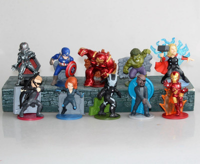 

imodish Marvel Avengers Infinity War Set of 10 Nick Fury, Hawkeye, Iron Man, Wonder Woman, Thor, Captain America, Hulk, Iron Man Hulk Buster, Ant Man Action Figure Toys Set(Multicolor)