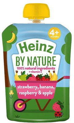 

Heinz Strawberry , Banana , Raspberry & Apple Puree 100g Cereal(100 g, 4+ Months)