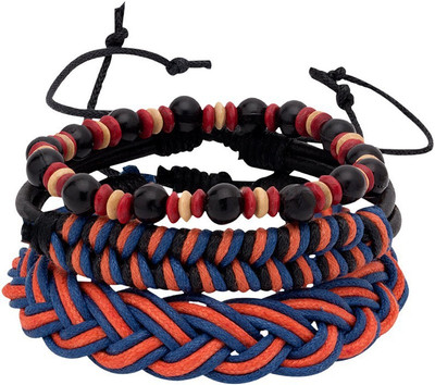 Voylla Leather Bracelet(Pack of 3)
